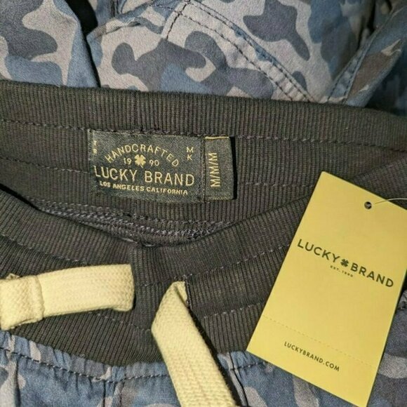 NEW Lucky Brand Elastic Waist Drawstring Pull On Pocket Twill Camouflage Pants - Picture 4 of 5